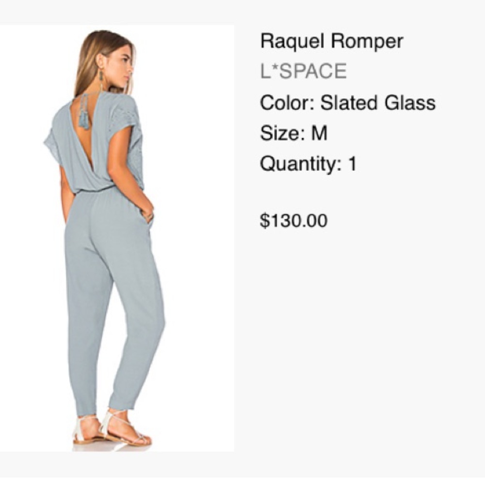 Turquoise jumpsuit by L*SPACE